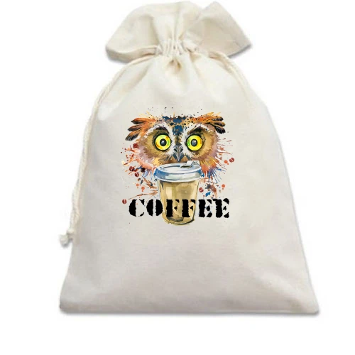 Подарочный мешочек Coffee с совой