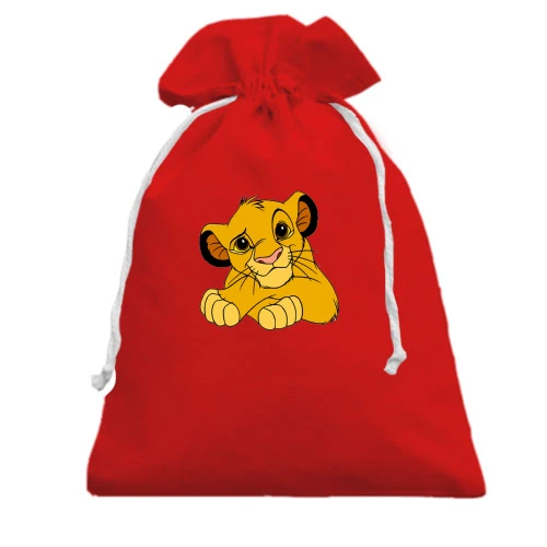 Подарочный мешочек, красный, Lion king