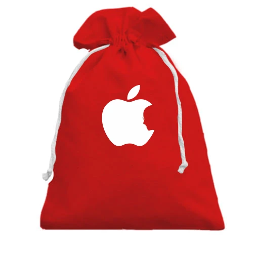 Подарочный мешочек, красный, Apple - Steve Jobs