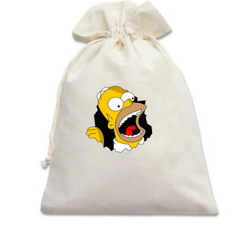 Подарочный мешочек, белый, Simpsons (12)