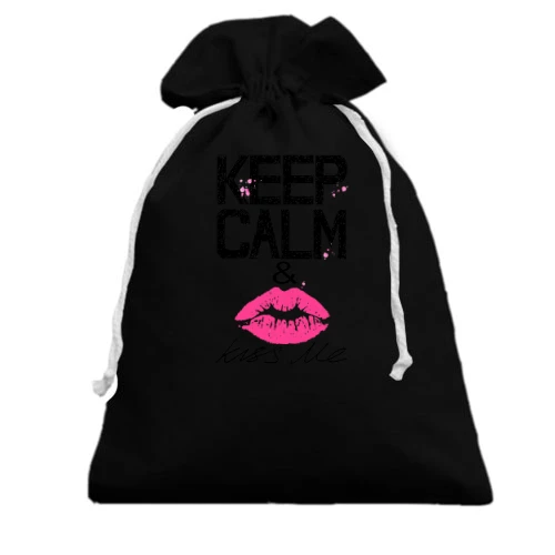 Подарочный мешочек Keep calm & kiss me