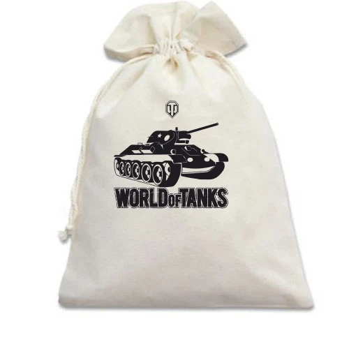 Подарочный мешочек, Белый, WOT с танком