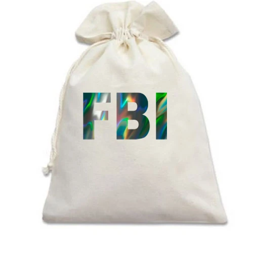 Подарочный мешочек, Белый, FBI (голограмма)