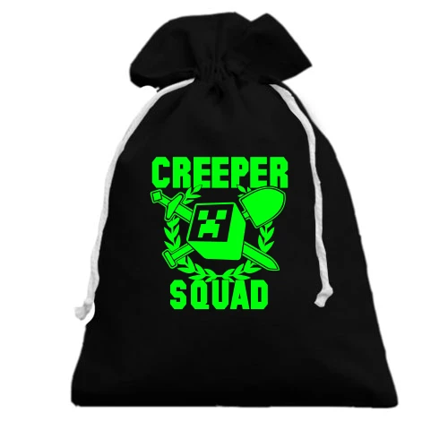 Подарочный мешочек, Черный, Minecraft Squad