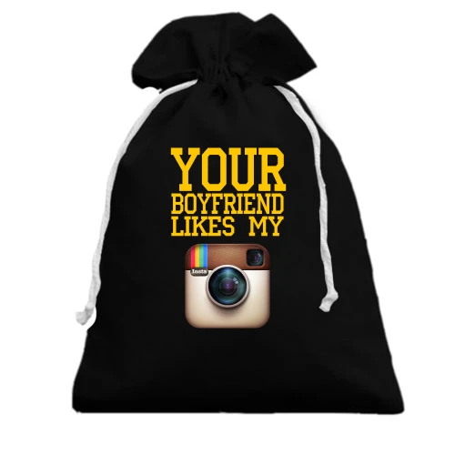 Подарочный мешочек Your boyfriend like my Instagram