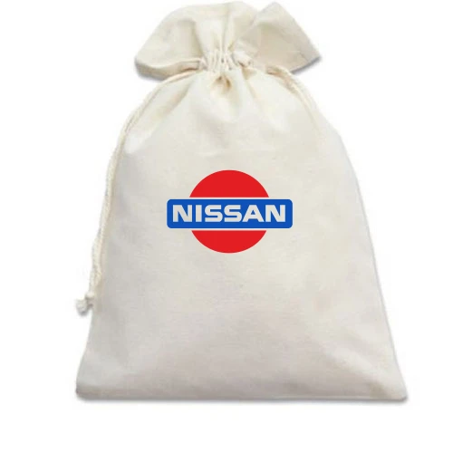 Подарочный мешочек, белый, Nissan