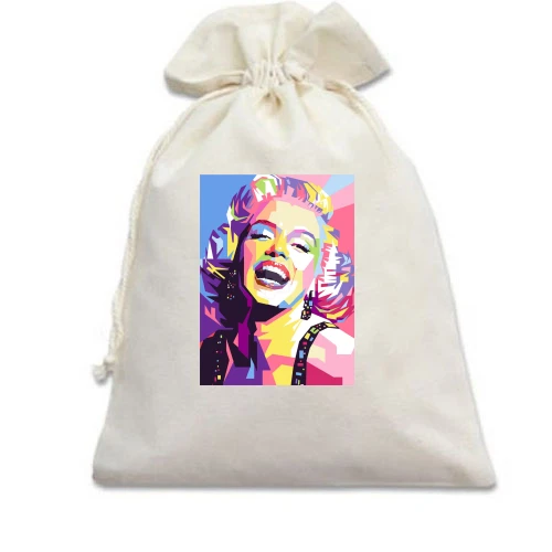 Подарунковий мішечок, Блакитний, Marilyn Monroe Art
