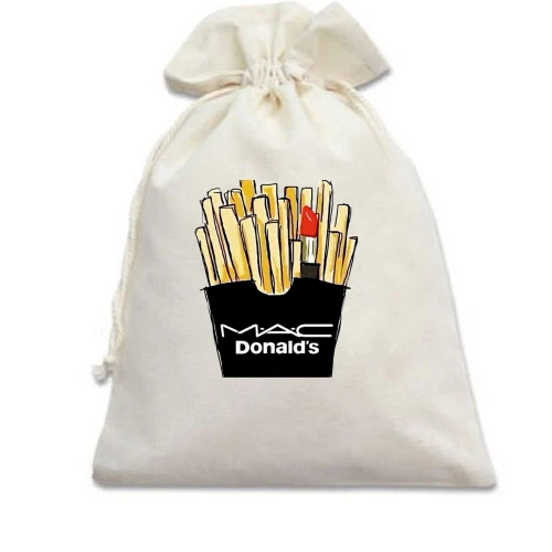 Подарунковий мішечок, Білий, MAC Donald’s cosmetics