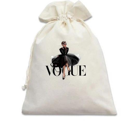 Подарочный мешочек, Белый, Vogue