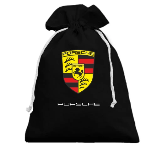 Подарочный мешочек, черный, Porsche