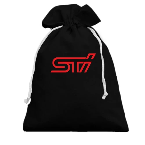 Подарочный мешочек, черный, Subaru STI