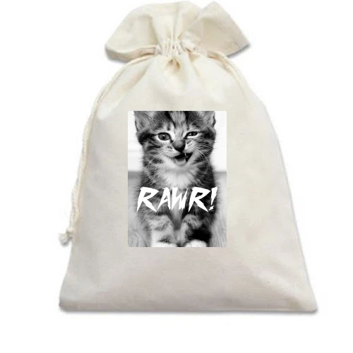 Подарочный мешочек Rawr кот
