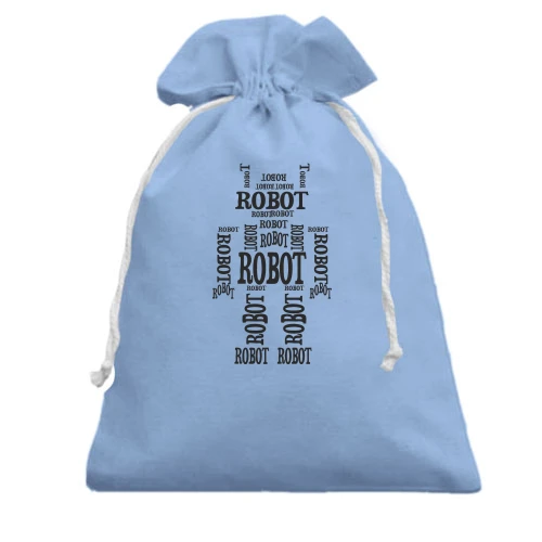 Подарочный мешочек, Голубой, Robot