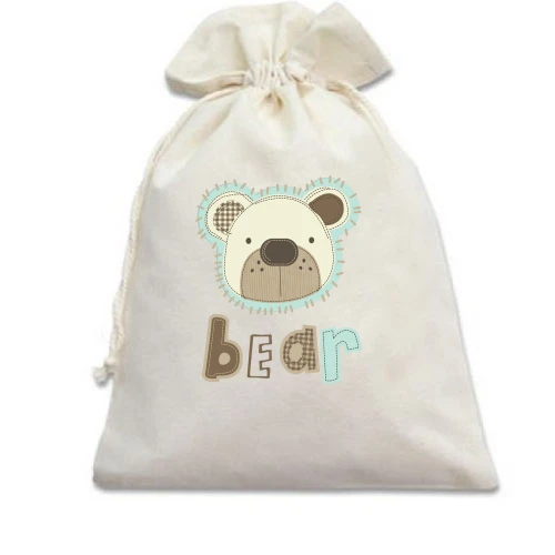 Подарочный мешочек, Белый, Bear