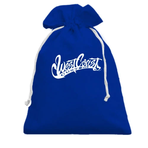 Подарочный мешочек, голубой, West Coast Customs
