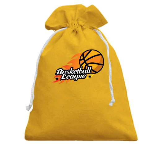 Подарочный мешочек, Желтый, Basketball League