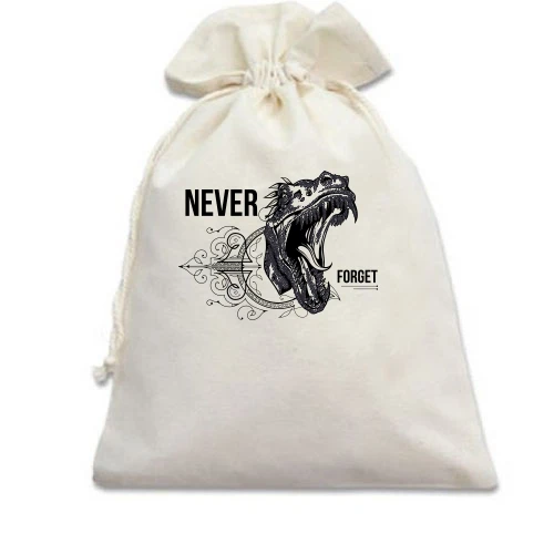 Подарочный мешочек Never forget Dinosaur