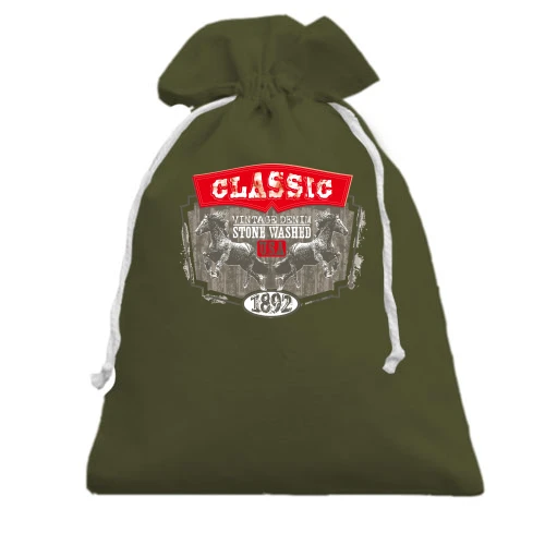 Подарунковий мішечок, Чорний, Stone Washed 1892 Classic