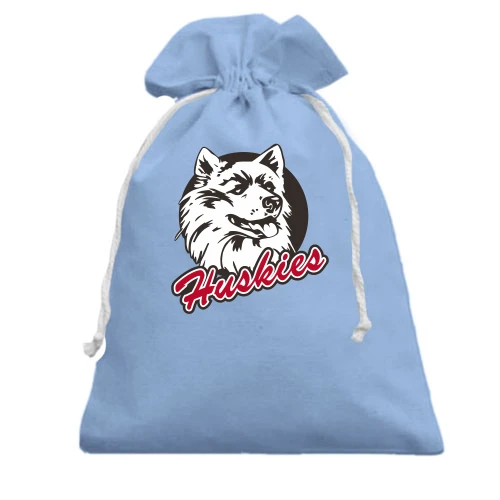 Подарочный мешочек, Голубой, Huskies