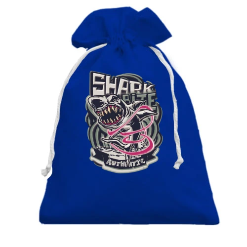Подарунковий мішечок, Блакитний, Shark bite