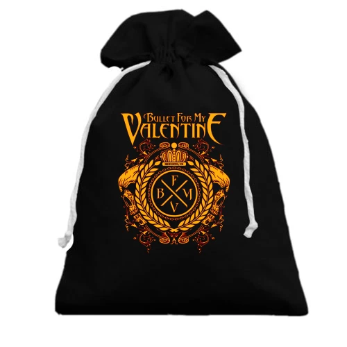 Подарочный мешочек, Черный, Bullet For My Valentine Crest Logo