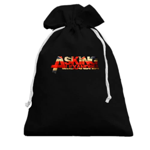 Подарунковий мішечок, Чорний, з логотипом Asking Alexandria