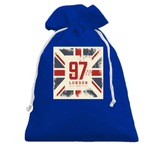 Подарочный мешочек, Голубой, 97 London