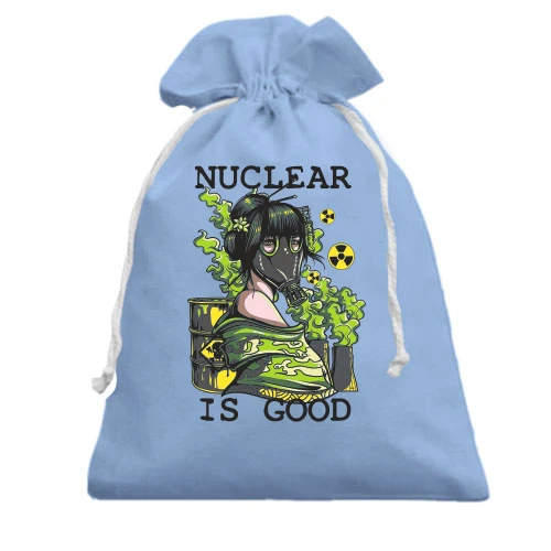 Подарочный мешочек, Белый, nuclear is good