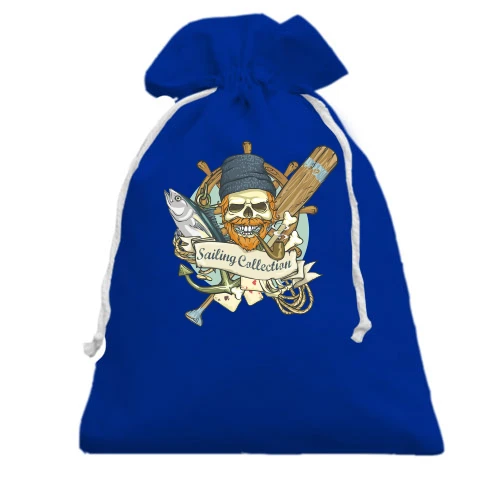 Подарочный мешочек, Голубой, sailing collection