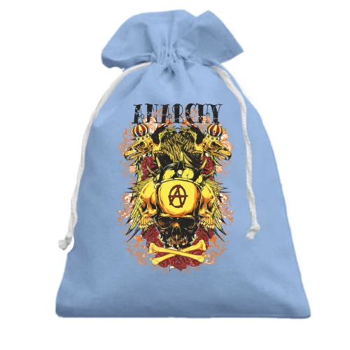 Подарочный мешочек anarchy golden skull
