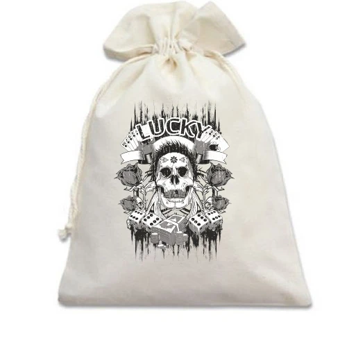 Подарочный мешочек lucky skull