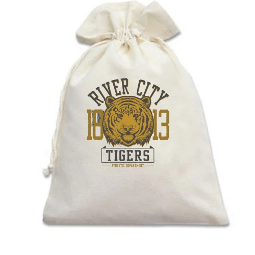 Подарочный мешочек, Белый, river city tigers