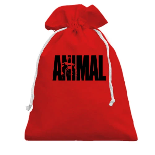 Подарочный мешочек, Красный, Animal
