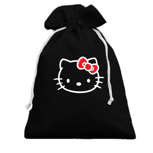 Подарочный мешочек, Черный, Kitty