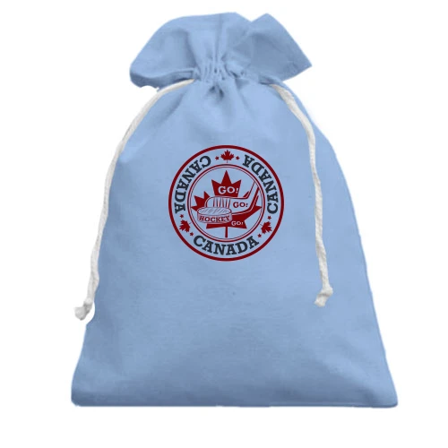 Подарунковий мішечок, Блакитний, canada hockey go go go