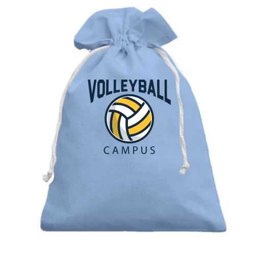 Подарочный мешочек, Голубой, volleyball campus