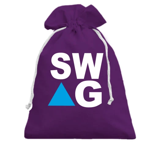 Подарочный мешочек, Черный, SW-AG Triangle