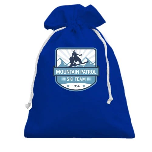 Подарочный мешочек, Голубой, mountain patrol ski team