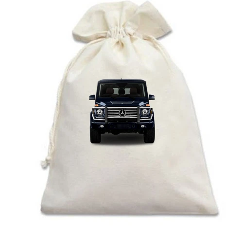 Подарочный мешочек, белый, Mercedes G Class (Гелик)