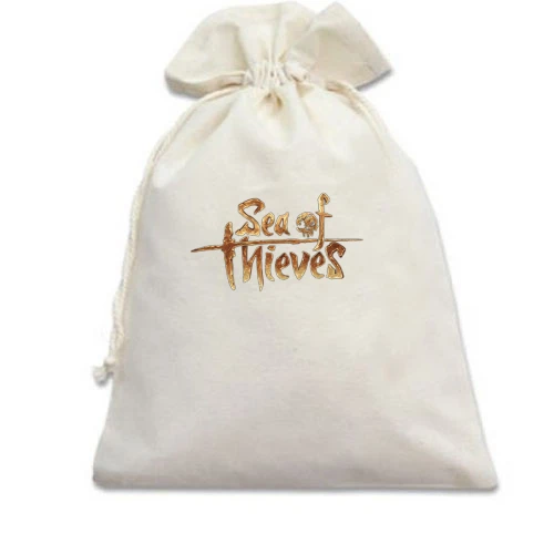 Подарочный мешочек, Белый, Sea of Thieves лого