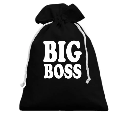 Подарочный мешочек, белый, для начальника "Big boss"