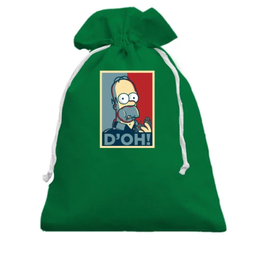 Подарунковий мішечок, Червоний, з Гомером "D`oh!"