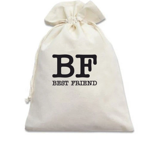 Подарунковий мішечок, білий, Best Friend
