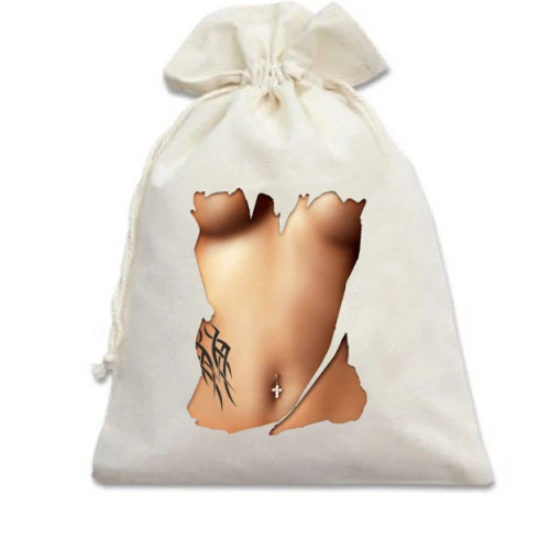 Подарунковий мішечок, Білий, Perfect body з тату