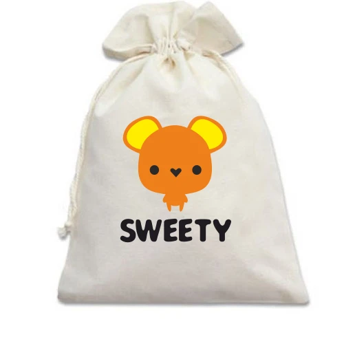 Подарунковий мішечок, білий, SWEETY