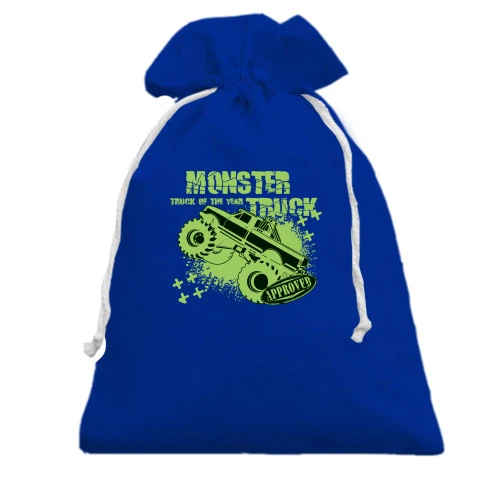 Подарочный мешочек с монстр-траком и надписью «Monster Truck»