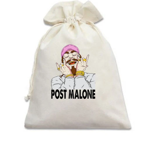 Подарочный мешочек, Голубой, Post Malone