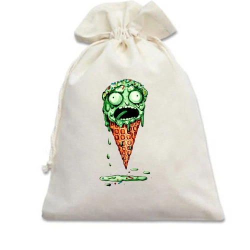 Подарунковий мішечок, білий, Ice cream Morty