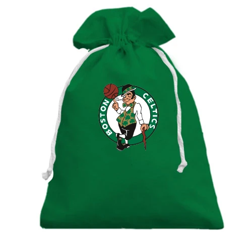 Подарунковий мішечок, зелений, з лепреконом Boston Celtics