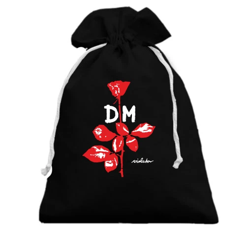 Подарочный мешочек, Черный, Depeche Mode large rose